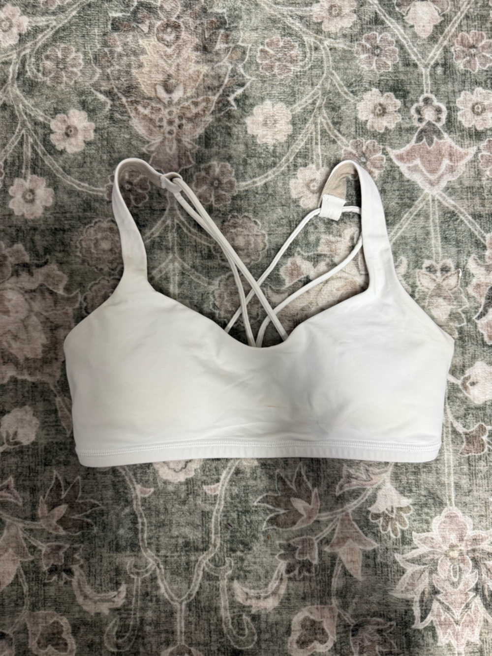 lululemon athletica White Sports Bra with Strappy Back